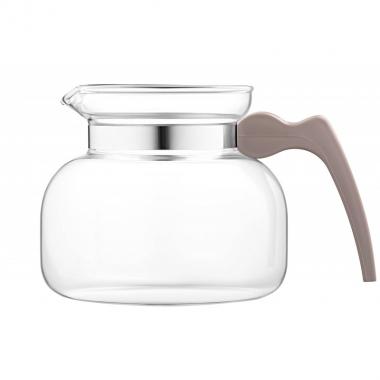 Termisil Ewa teapot, 1000 ml, grey, borosilicate glass, plastic