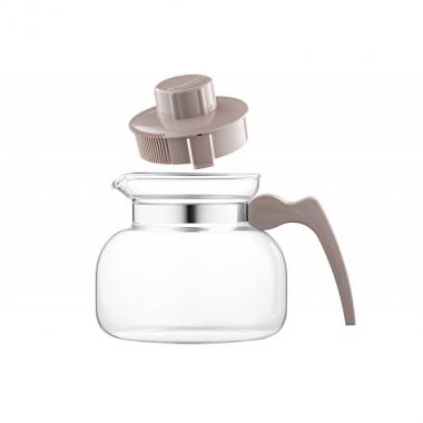 Termisil Ewa teapot, 1000 ml, grey, borosilicate glass, plastic