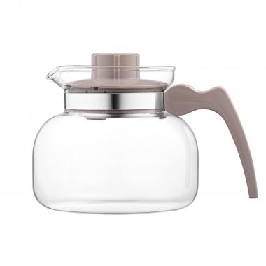 Termisil Ewa teapot, 1000 ml, grey, borosilicate glass, plastic