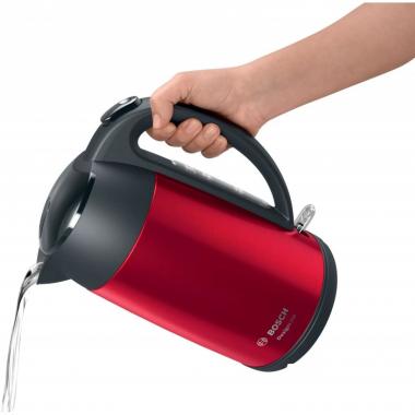 Bosch Електрочайник, 1.7л, метал, червоний