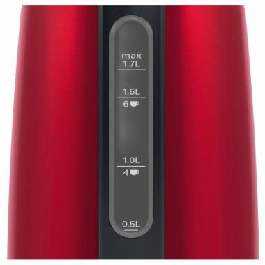 Bosch Електрочайник, 1.7л, метал, червоний