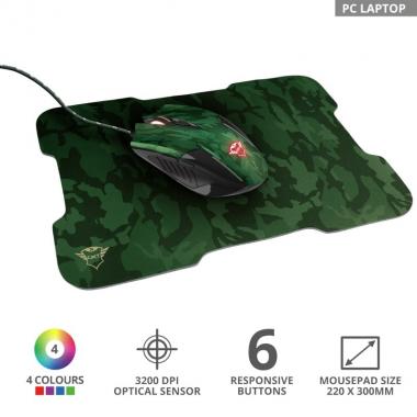 Trust Миша + килимок GXT781 RIXA CAMO MOUSE & PAD