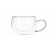 ARDESTO Cup set with double walled handles, 270 ml, H 7.5 cm, 2 pcs, borosilicate glass