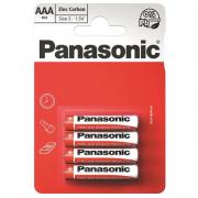 Panasonic Battery RED ZINK Zinc Carbon AAA(R3) blister, 4 pcs.