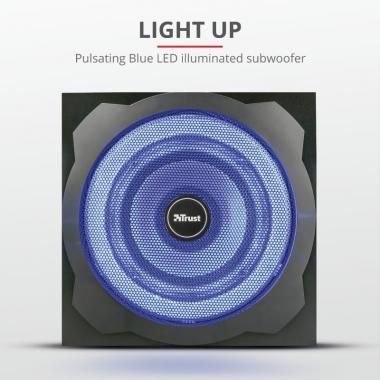 Trust 2.1 GXT 628 Tytan Illuminated Speaker Set BLACK
