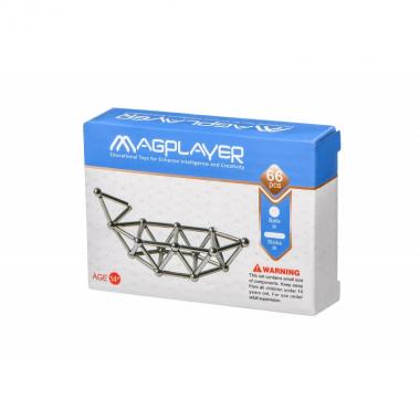 MagPlayer Magnetic construction set - sticks and balls (66 el.)