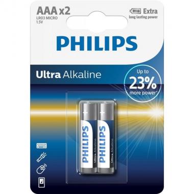 Philips Battery Ultra Alkaline AAA blister, 2 pcs