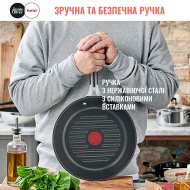 Tefal Frying pan Jamie Oliver Kitchen Essential Grill, 26cm, stainless steel