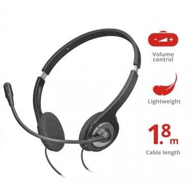 Trust Ilux Chat 3.5mm BLACK