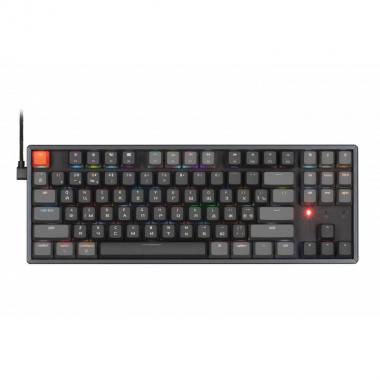 Keychron K8 Aluminum Frame 87 keys, Optical Brown, Hot-Swap, RGB, BLACK