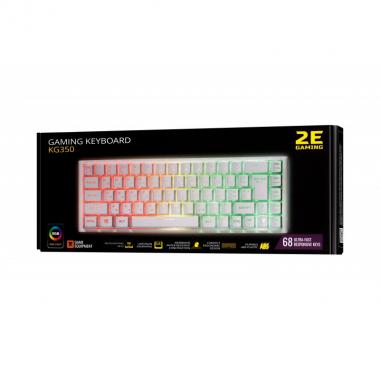2E Gaming Клавіатура ігрова KG350 RGB 68key USB White Ukr