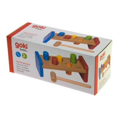 goki Shape sorter Hammer and bench