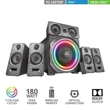 Trust GXT 698 Torro RGB-Illuminated 5.1 BLACK