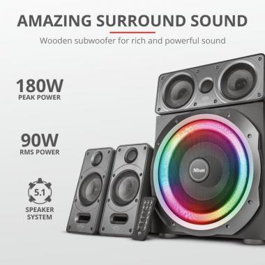 Trust GXT 698 Torro RGB-Illuminated 5.1 BLACK