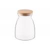 ARDESTO Банка для зберігання Fresh Hourglass 1100 мл, скло, бамбук