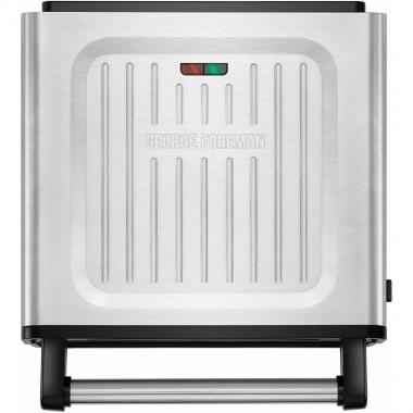 Russell Hobbs Гриль George Foreman 28000-56 Smokeless Grill, 1575 Вт, антипригарное покрытие, белый\сталь