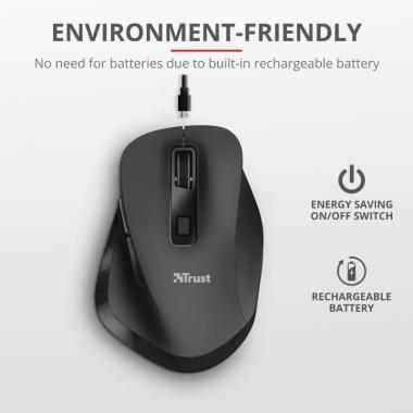 Trust Fyda Rechargeable WL Comfort Black