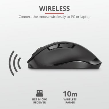 Trust Fyda Rechargeable WL Comfort Black