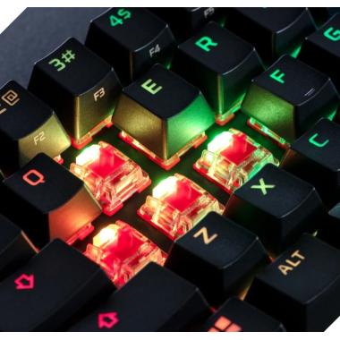 HyperX Клавиатура Alloy Origins 60 Red USB RGB ENG/RU Black