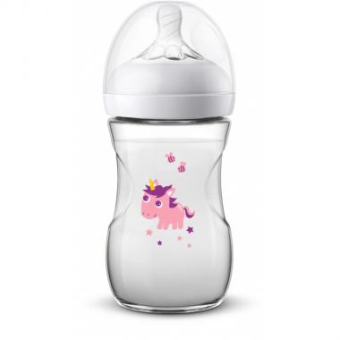 Avent Пляшка для годування Avent NATURAL 2.0 з декором, 260 мл[SCF070/25]