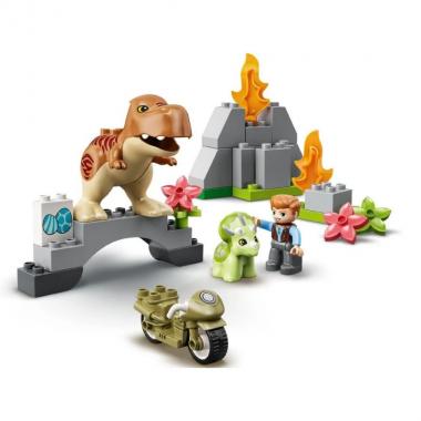LEGO Конструктор DUPLO Втеча динозаврів: тиранозавр і трицератопс 10939