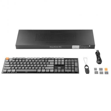 Keychron Клавіатура K1 104 keys, Gateron Brown, White LED, BLACK