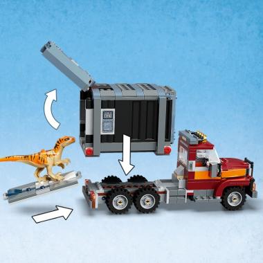 LEGO Конструктор Jurassic World Побег атроцираптора и тираннозавра