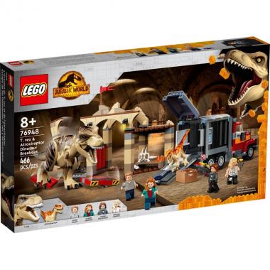 LEGO Конструктор Jurassic World Побег атроцираптора и тираннозавра
