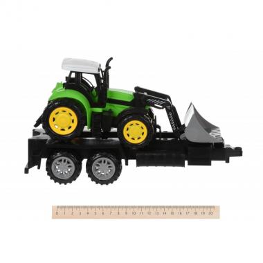 Same Toy Машинка інерційна Super Combination Тягач (червоний) з трактором і бульдозером