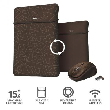 Trust Чохол + миша YVO MOUSE & SLEEVE 15.6 [23446]