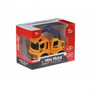 Same Toy Машинка Mini Metal Будівельна техніка-самоскид із краном