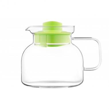 Termisil Maja teapot, 1500 ml, lime, borosilicate glass, plastic