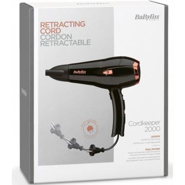 BaByliss Фен D373E, 2000Вт, сматывание шнур. черный