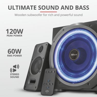 Trust 2.1 GXT 688 Torro Illuminated BLACK