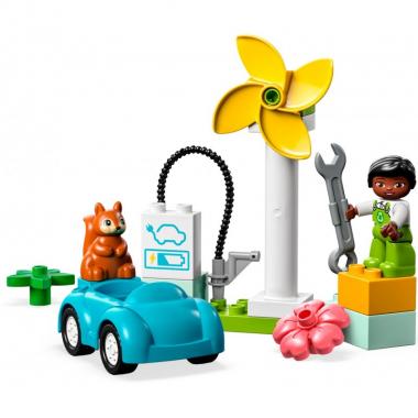 LEGO DUPLO Town Wind Turbine and Electric Car