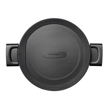 Fiskars Каструля Hard Face, скляна кришка, 3,5 л, алюміній, чорний