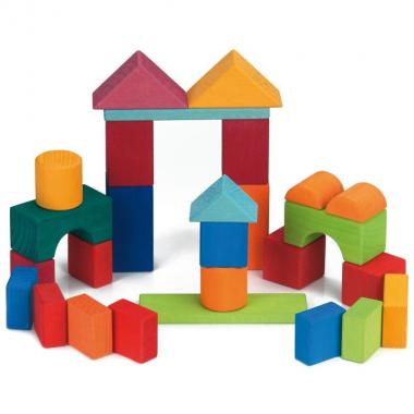 nic Wooden blocks - Colourful castle (27 pcs.)