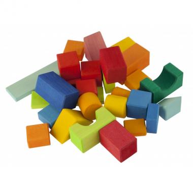 nic Wooden blocks - Colourful castle (27 pcs.)