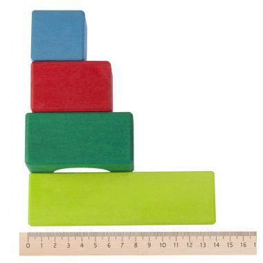 nic Wooden blocks - Colourful castle (27 pcs.)