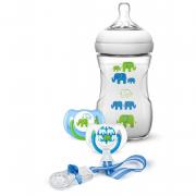 Avent Набор для кормления Natural Слоники 6+[SCD627/01]