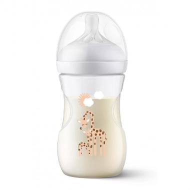 Philips Пляшечка Avent для годування Natural Природний Потік, 260 мл.1 шт. Жираф