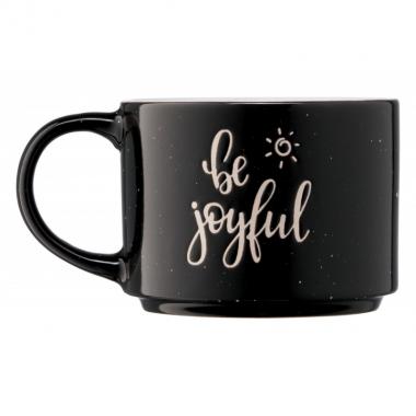 ARDESTO Чашка Be joyful, 330 мл, чорна, кераміка