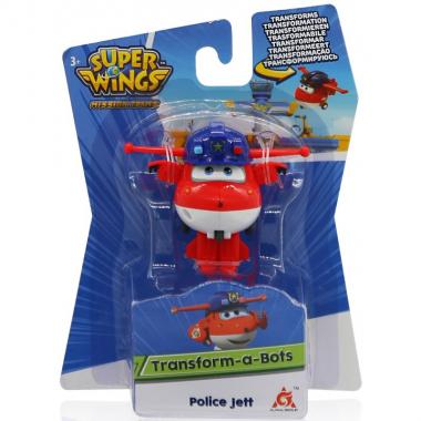 Super Wings Ігрова фігурка-трансформер Transform-a-Bots Police Jett, Джетт поліцейський