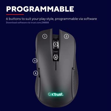Trust Mouse GXT 923 YBAR WL Black