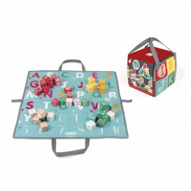 Janod Cube puzzle - Letters and numbers (40 pcs.)