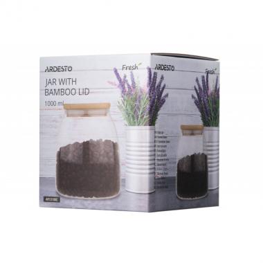 ARDESTO Jar Fresh Classic 1000 ml, glass, bamboo