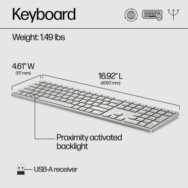 HP Клавіатура 970 Programmable BT/WL UKR White