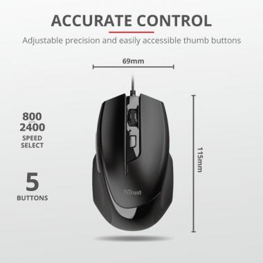 Trust Миша Voca USB Black
