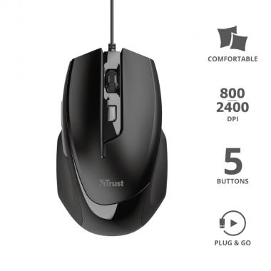Trust Миша Voca USB Black