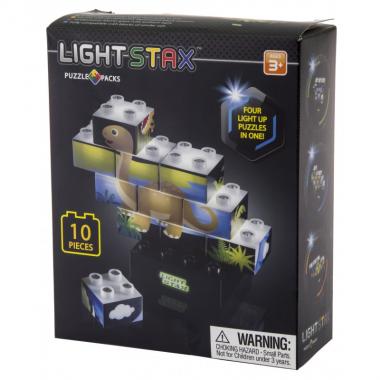 LIGHT STAX Конструктор Junior с LED подсветкой Puzzle Dinosaurer Edition LS-M03004